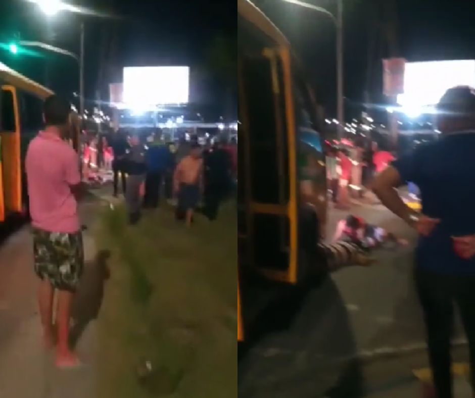 Acidente com ‘Amarelhinho’ deixa três feridos em frente a shopping de Manaus