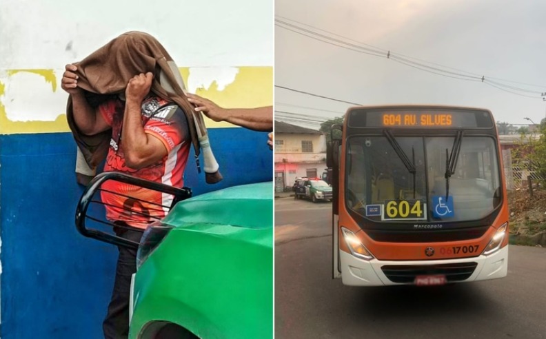 Motorista de ônibus envolvido em acidente com motociclista é submetido ao teste do bafômetro em Manaus