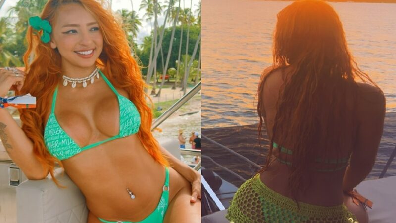 Veja as fotos da Ruivinha de Marte ostentando beleza na praia do Nordeste