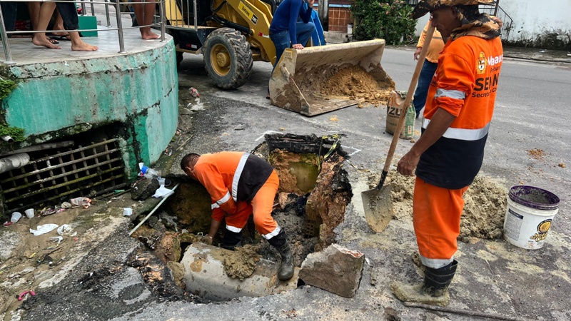 Prefeitura de Manaus recupera rede de drenagem profunda no bairro Japiim e devolve segurança aos moradores