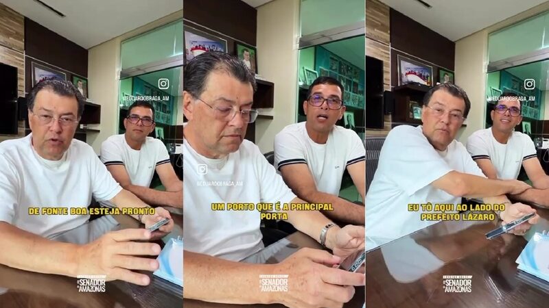 O senador Eduardo Braga visitou Fonte Boa e identificou problemas no porto da cidade que precisavam de solução.